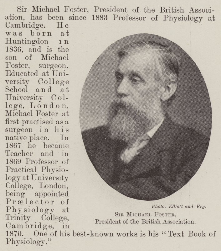 Sir Michael Foster, formand for British Association af English Photographer
