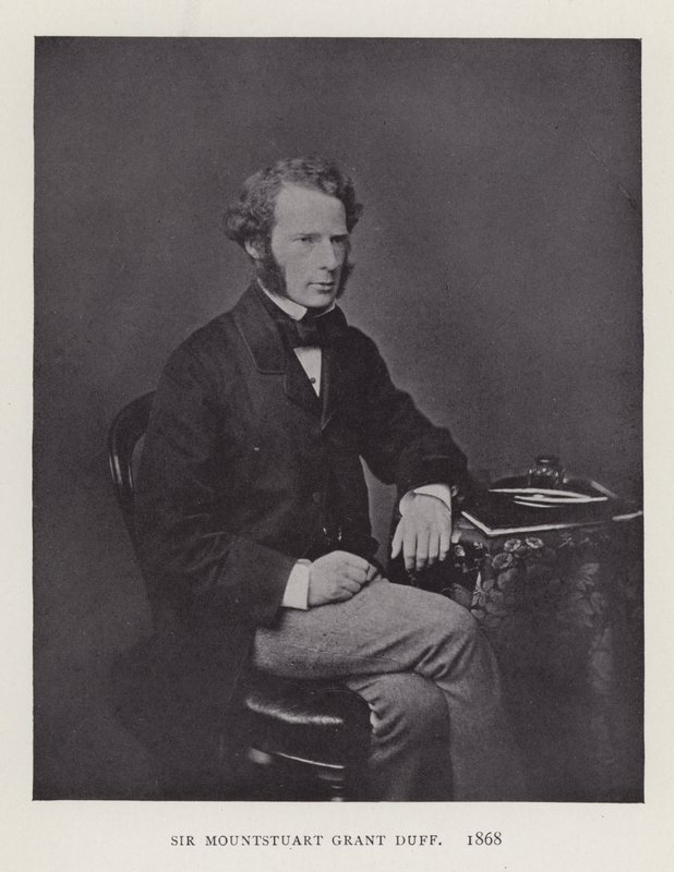 Sir Mountstuart Grant Duff, 1868 af English Photographer