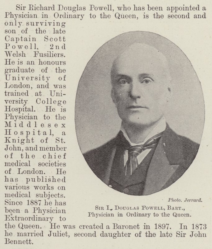 Sir R Douglas Powell, baronet, almindelig læge for dronningen af English Photographer