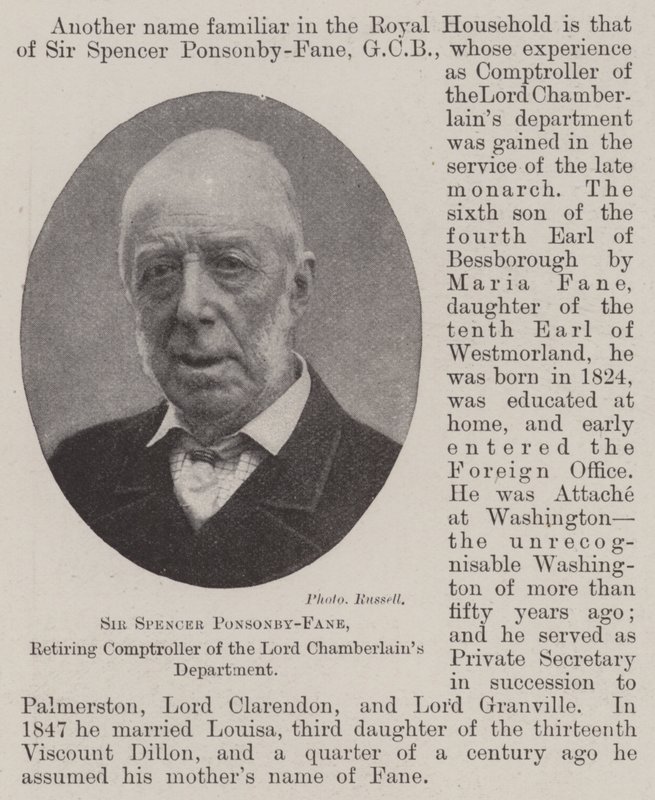 Sir Spencer Ponsonby-Fane, afgående kontrolansvarlig for Lord Chamberlains Department af English Photographer