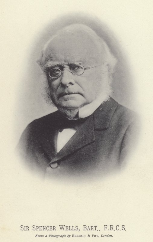Sir Spencer Wells, Baronet, FRCS (s/h-foto) af English Photographer