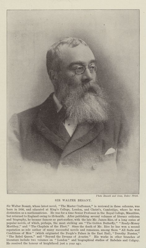 Sir Walter Besant af English Photographer