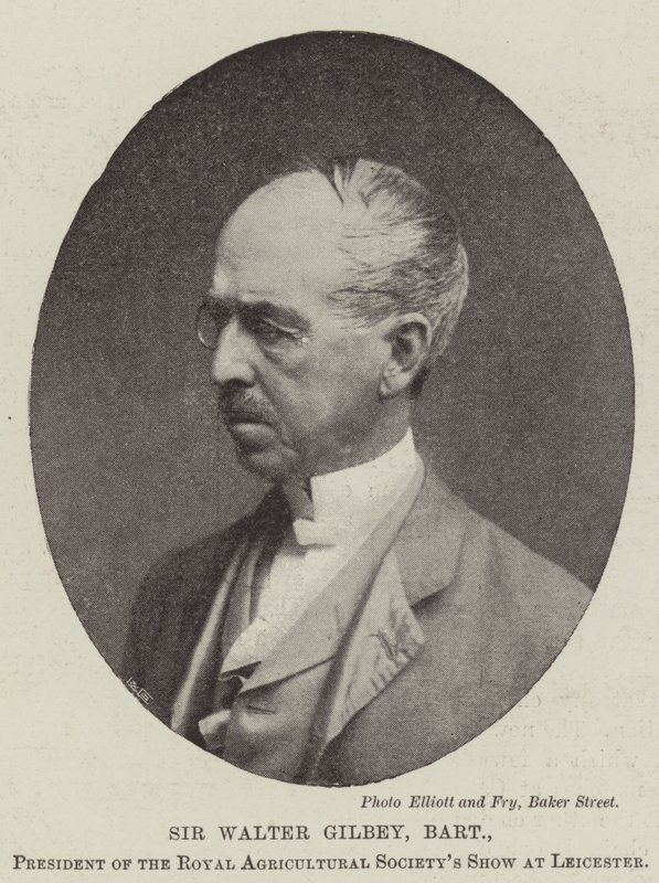 Sir Walter Gilbey, Baronet, præsident for Royal Agricultural Societys Show i Leicester af English Photographer