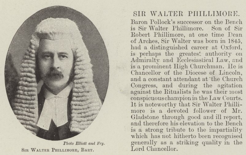 Sir Walter Phillimore, Baronet af English Photographer