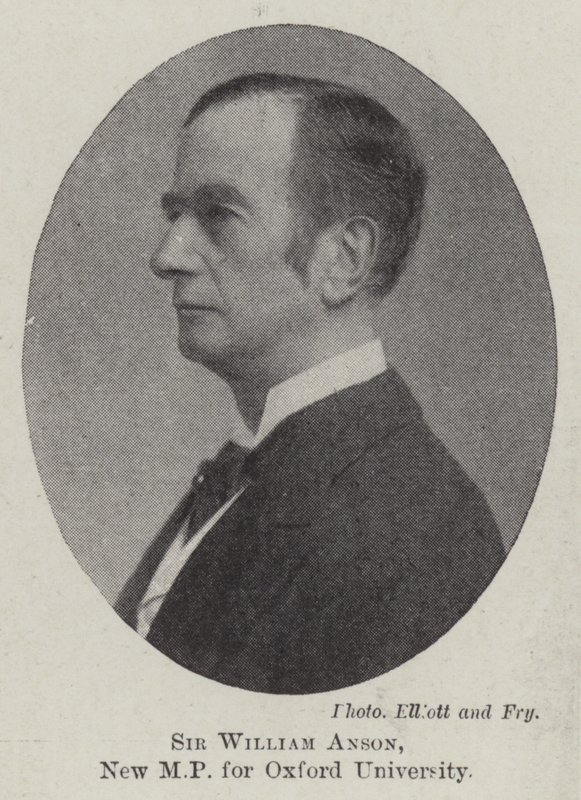 Sir William Anson, ny MP for Oxford University af English Photographer