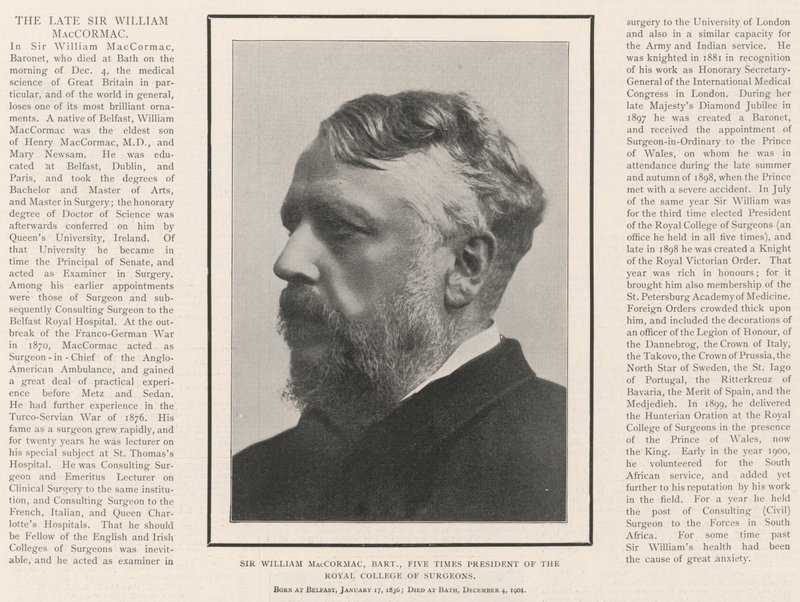 Sir William MacCormac, Baronet, Five Times President for Royal College of Surgeons af English Photographer