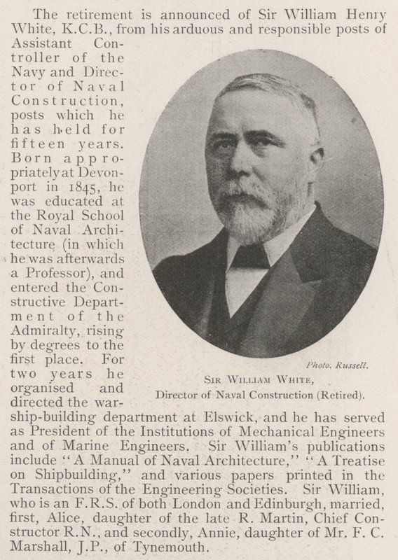 Sir William White, direktør for Naval Construction (pensioneret) af English Photographer