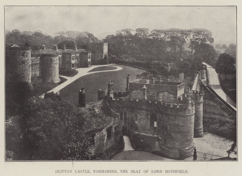 Skipton Castle, Yorkshire, sæde for Lord Hothfield af English Photographer