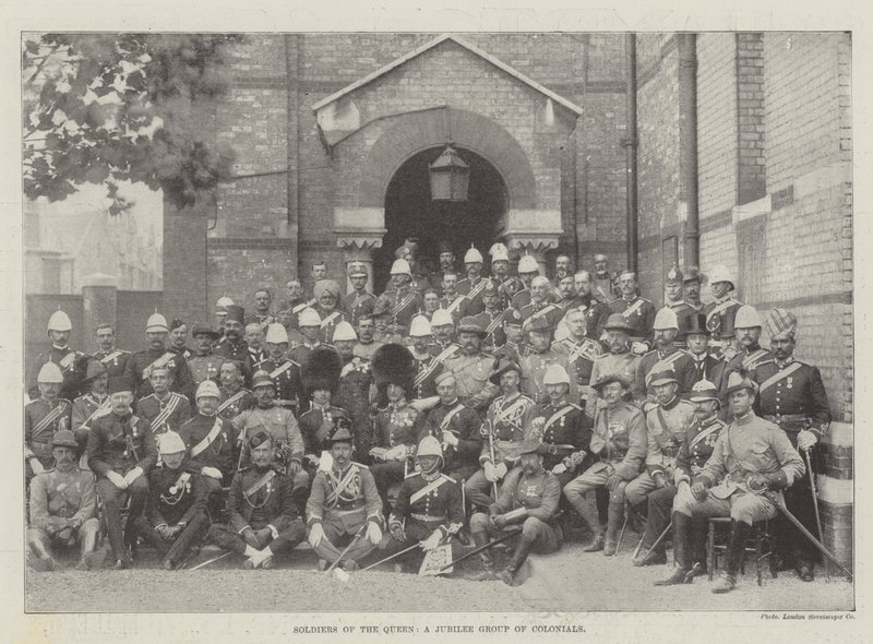 Soldiers of the Queen, en jubilæumsgruppe af kolonialer af English Photographer