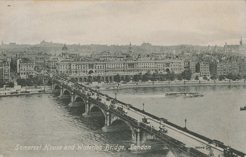 Somerset House og Waterloo Bridge, London af English Photographer