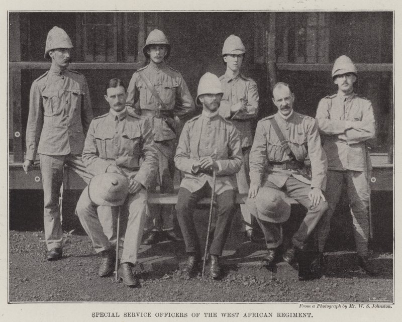 Specialtjenesteofficerer fra det vestafrikanske regiment af English Photographer