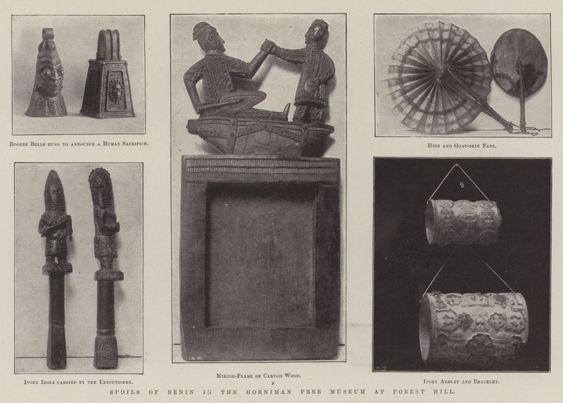 Bytte af Benin i Horniman Free Museum ved Forest Hill af English Photographer