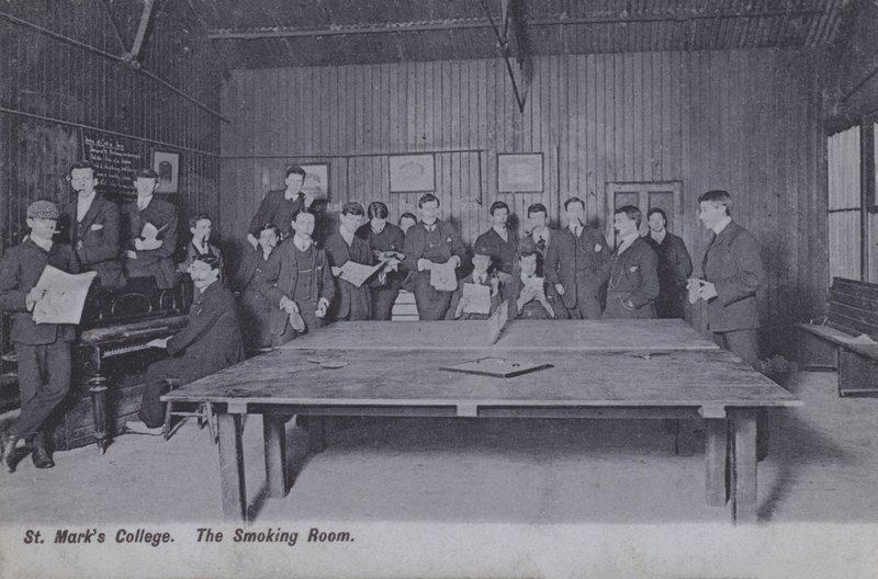 St Marks College, The Smoking Room (s/h-billede) af English Photographer