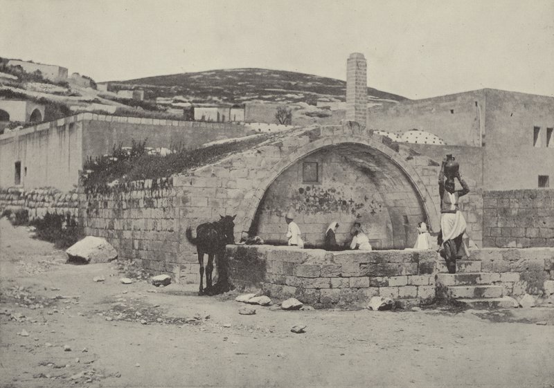 St Marys Well, eller Jomfrufontænen, Nazareth, et sted, der ofte besøges af Maria, Vorherres Moder af English Photographer