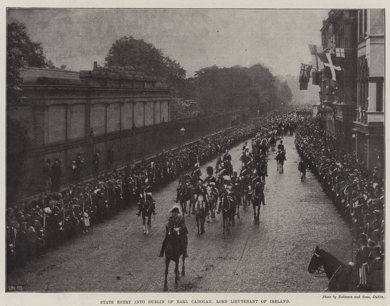 Statsindtræden i Dublin af Earl Cadogan, lordløjtnant af Irland af English Photographer