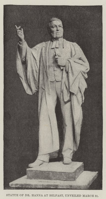 Statue af Dr. Hanna i Belfast, afsløret 31. marts af English Photographer