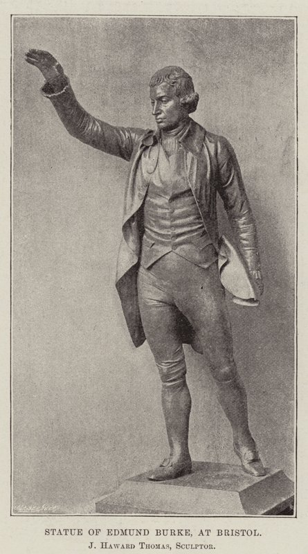 Statue af Edmund Burke, i Bristol, J Haward Thomas, billedhugger af English Photographer