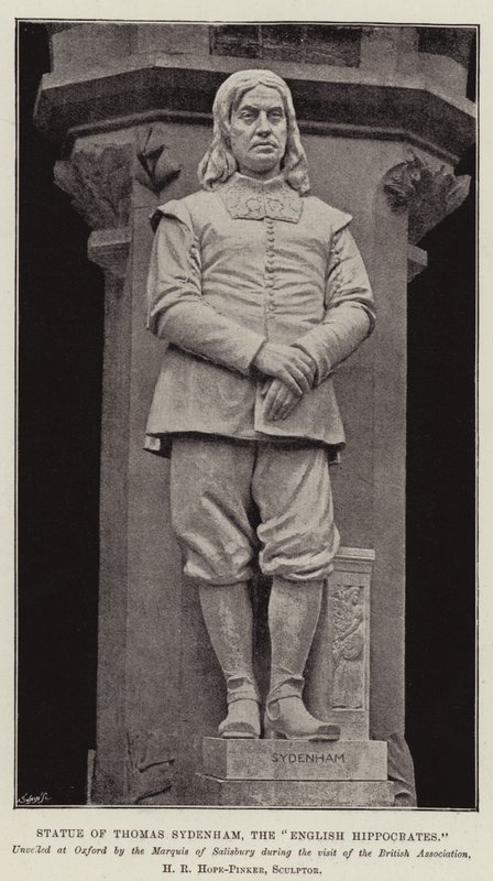 Statue af Thomas Sydenham, den engelske Hippokrates af English Photographer