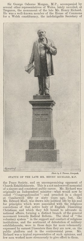 Statue af afdøde Henry Richard, MP af English Photographer