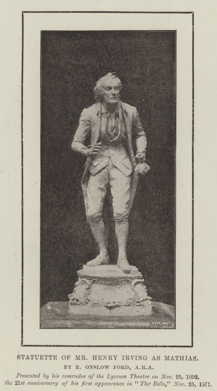 Statuette af hr. Henry Irving som Mathias af English Photographer