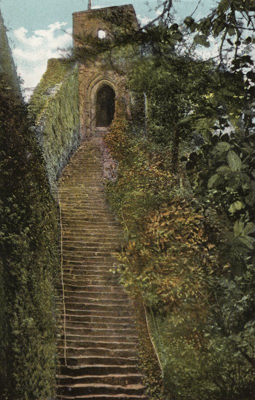 Skridt til Keep, Carisbrooke Castle af English Photographer