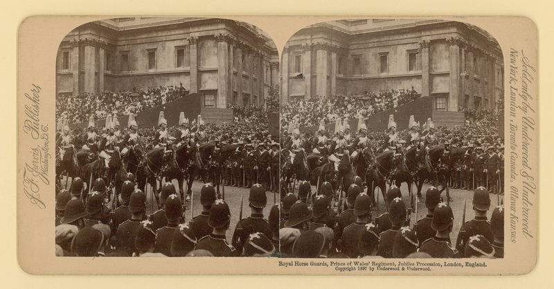 Stereografisk tryk af Queen Victorias Diamond Jubilee af English Photographer