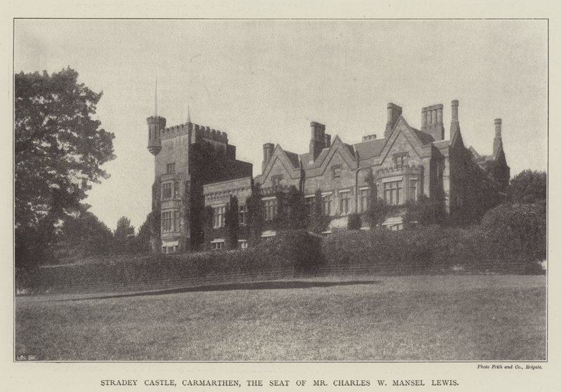 Stradey Castle, Carmarthen, sæde for Mr. Charles W Mansel Lewis af English Photographer