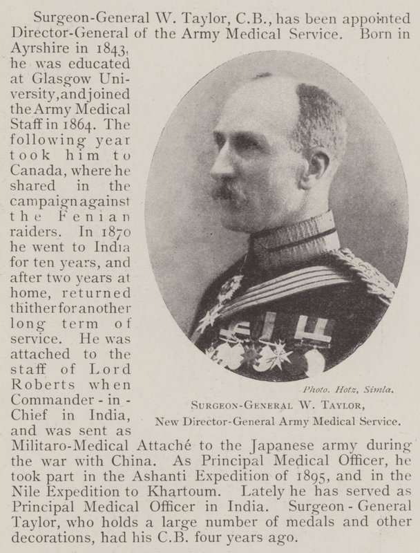 Kirurg-general W Taylor, ny generaldirektør for hærens lægetjeneste af English Photographer