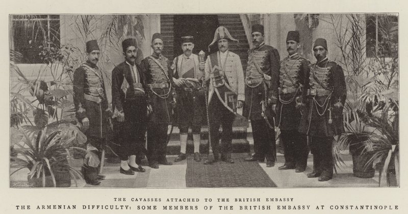 Den armenske Vanskelighed, nogle Medlemmer af den britiske Ambassade i Konstantinopel af English Photographer