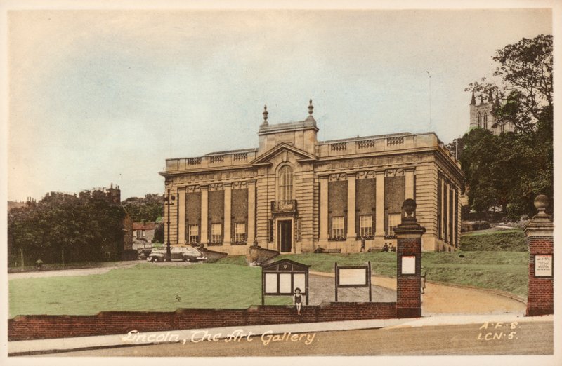 The Art Gallery, Lincoln, Lincolnshire (farvet foto) af English Photographer