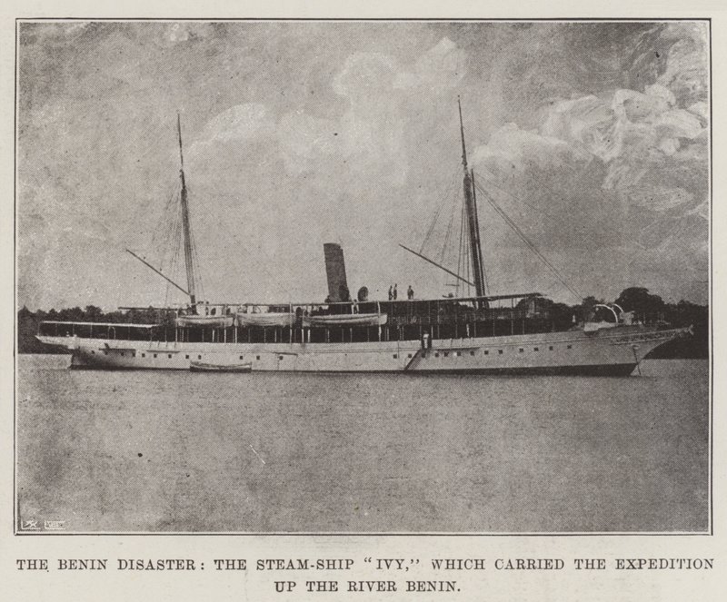 Benin-katastrofen, Steam-Ship Ivy, som bar ekspeditionen op ad Benin-floden af English Photographer
