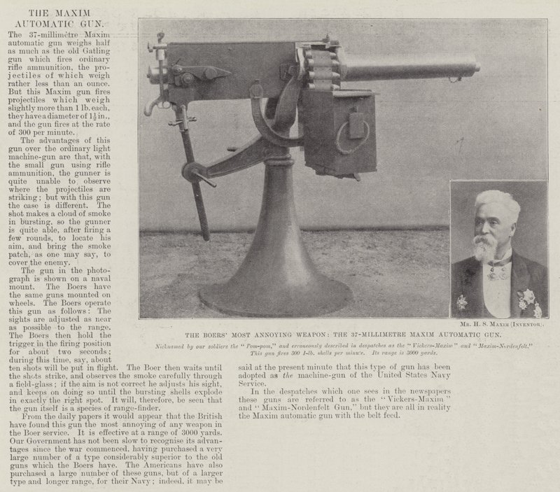Boers mest irriterende våben, 37-millimeter Maxim Automatic Gun af English Photographer