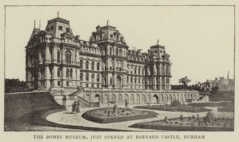 Bowes Museum, der netop er åbnet på Barnard Castle, Durham af English Photographer