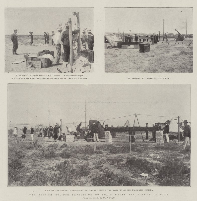 Den britiske Eclipse-ekspedition til Spanien under Sir Norman Lockyer af English Photographer