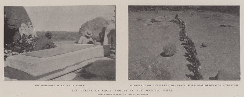 Begravelsen af Cecil Rhodes i Matoppo Hills af English Photographer