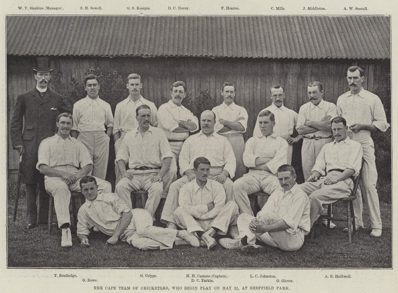 Cape Team of Cricketers, der begynder at spille den 21. maj på Sheffield Park af English Photographer