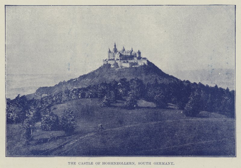 Slottet Hohenzollern, Sydtyskland af English Photographer