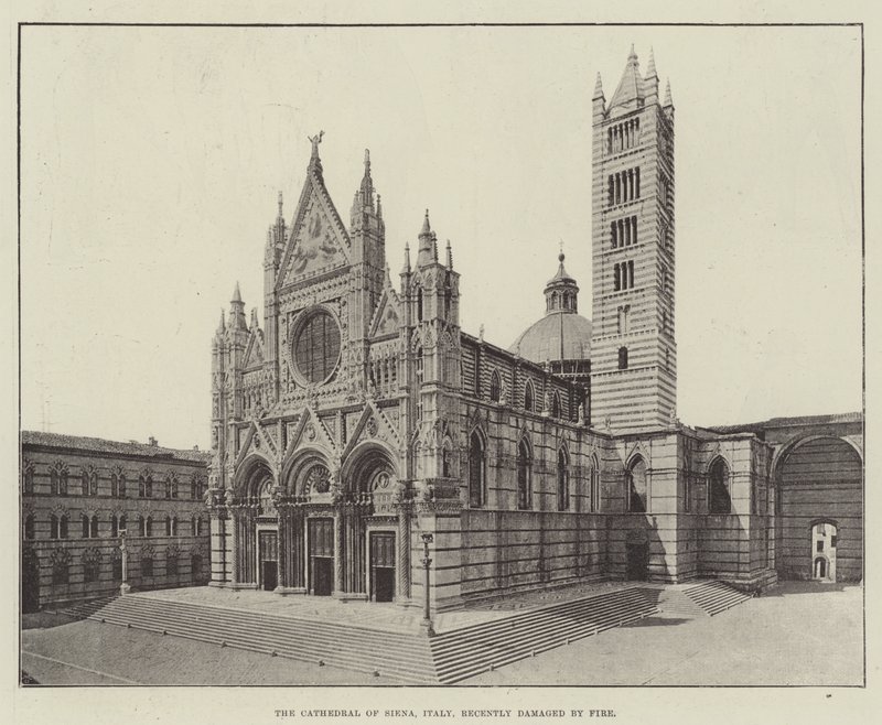 Katedralen i Siena, Italien, for nylig beskadiget af brand af English Photographer