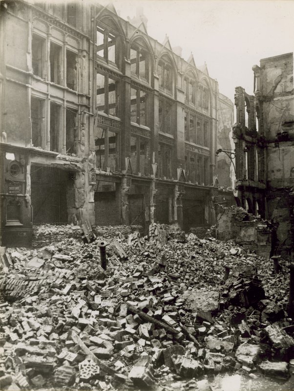 City of London efter et bombeangreb af English Photographer