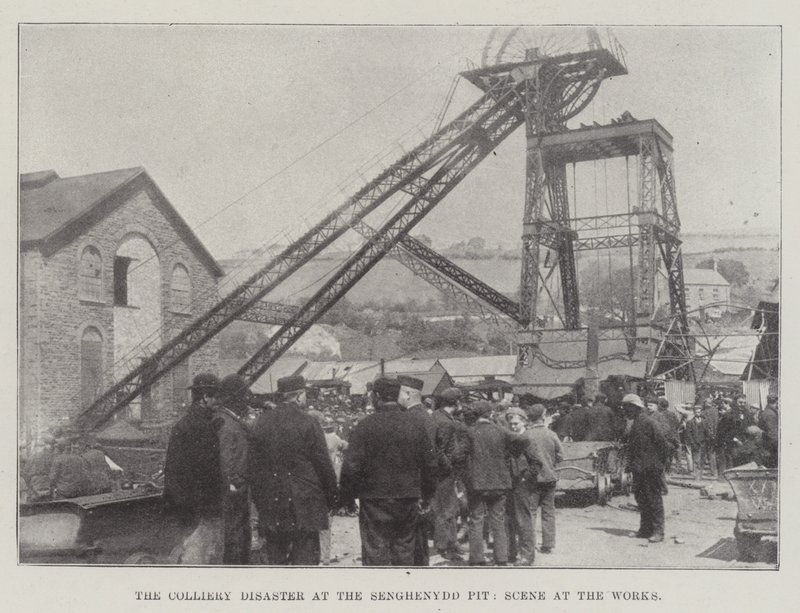 Colliery-katastrofen ved Senghenydd Pit, Scene at the Works af English Photographer