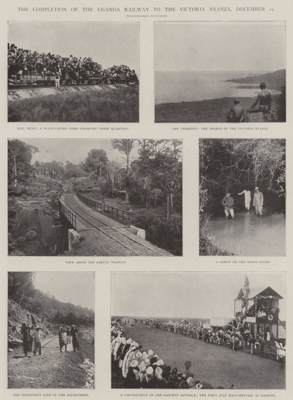 Færdiggørelsen af Uganda Railway til Victoria Nyanza, 19. december af English Photographer