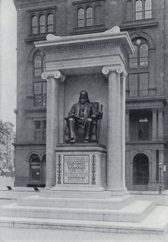 Cooper Institute and Monument, New York (s/h-billede) af English Photographer