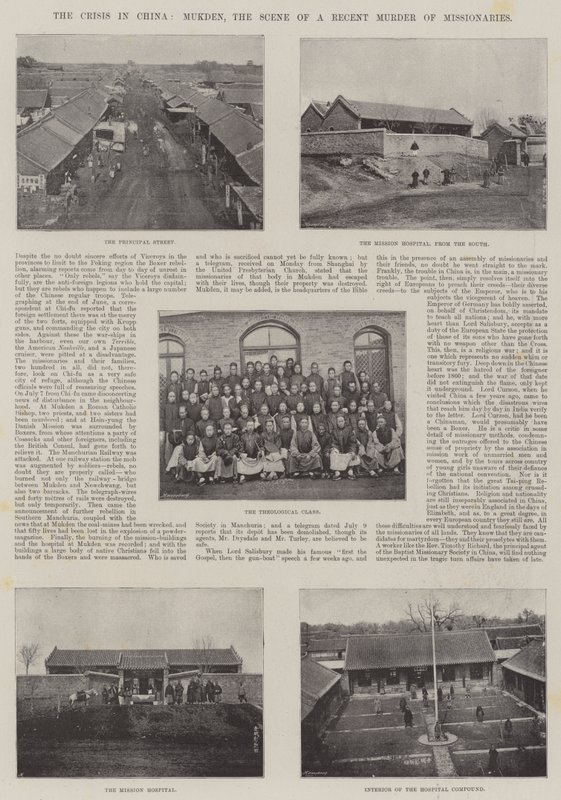 Krisen i Kina, Mukden, scenen for et nyligt mord på missionærer af English Photographer