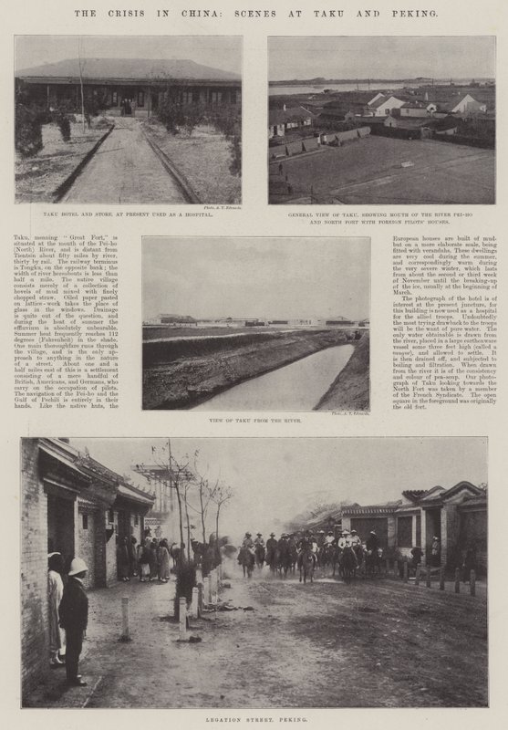 Krisen i Kina, scener ved Taku og Peking af English Photographer