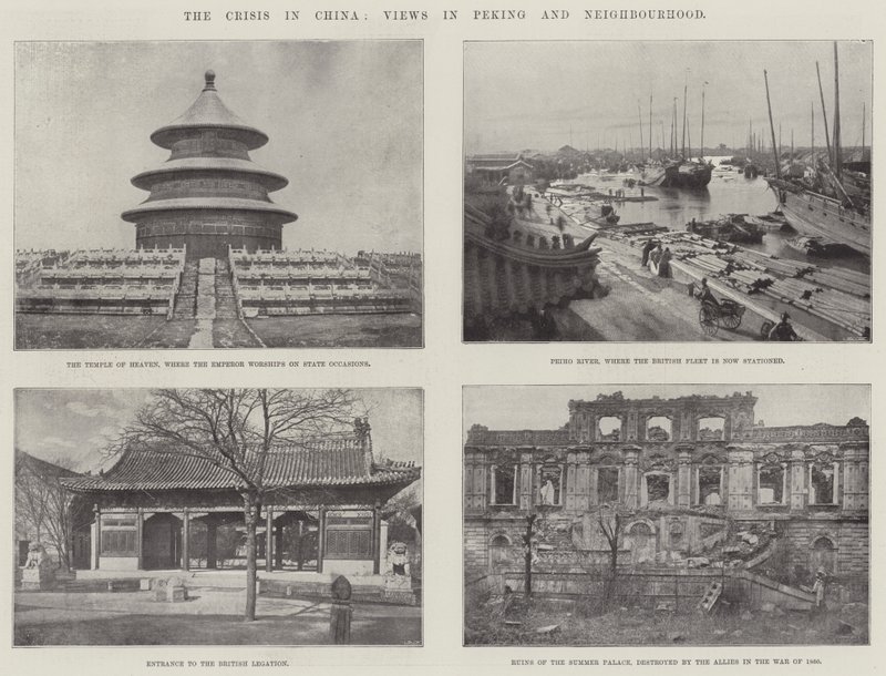 Krisen i Kina, udsigter i Peking og nabolaget af English Photographer