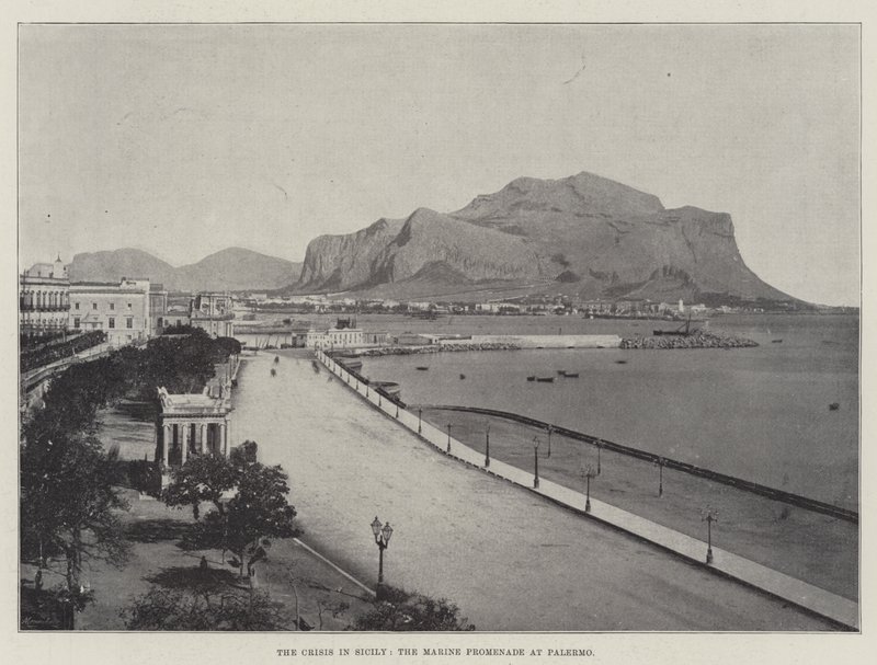 Krisen på Sicilien, Marinepromenaden i Palermo af English Photographer