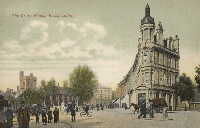 The Cross Roads, Swiss Cottage, London (farvefoto) af English Photographer