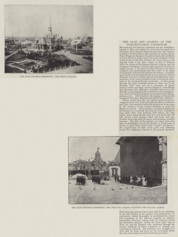 Czar og Czarina på Nijni-Novgorod-udstillingen af English Photographer