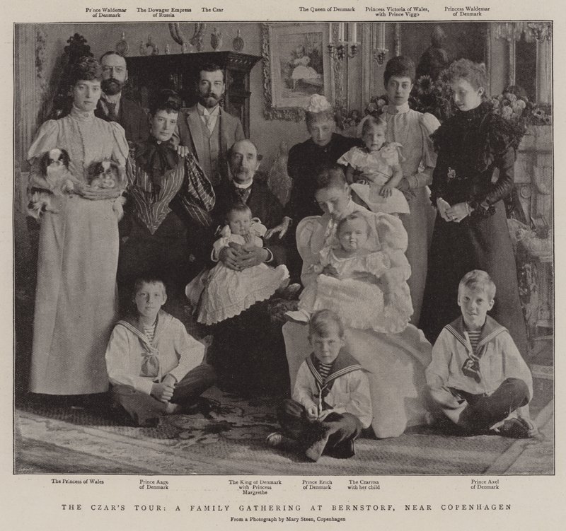 The Czars Tour, en familiesammenkomst ved Bernstorf, nær København af English Photographer