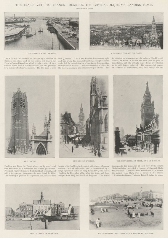 Czars besøg i Frankrig, Dunkerque, Hans kejserlige Majestys landingssted af English Photographer